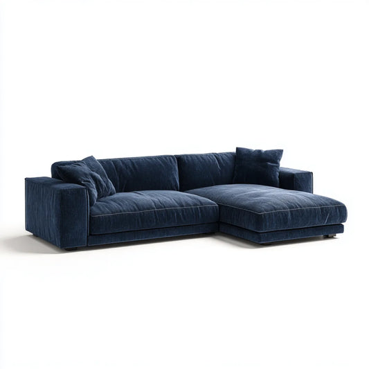 Sofa, Noktowizna 4-noktowizyjna w poliestrowym aksamicie z prawej strony z syreną 280 x 170 x 85 cm