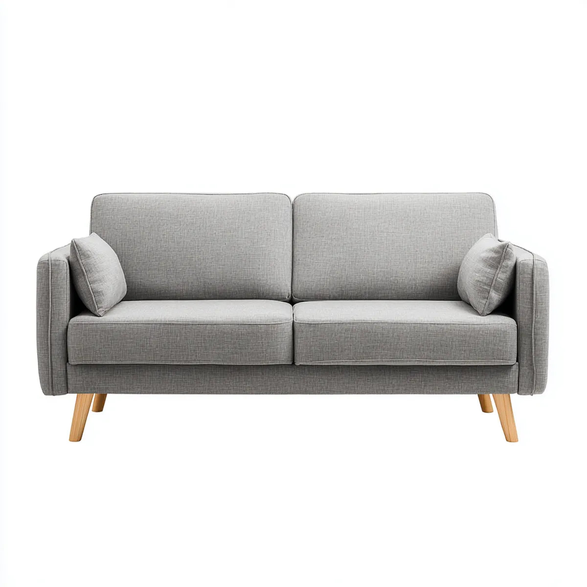 Sofa, 3 fotela poliestrowa z rozkładaną kanapą z litymi nogami z drewna 180 x 80 x 85 cm